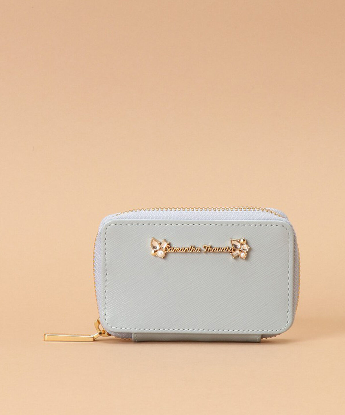Samantha Thavasa「ラメレザービジュー キーケース」|キーケース|ライトブルー