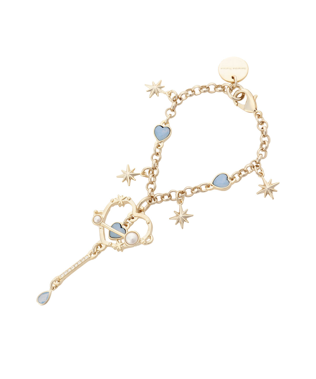 Samantha Thavasa「ハートビジュースターバッグチャーム」|チャーム・キーホルダー|ライトブルー