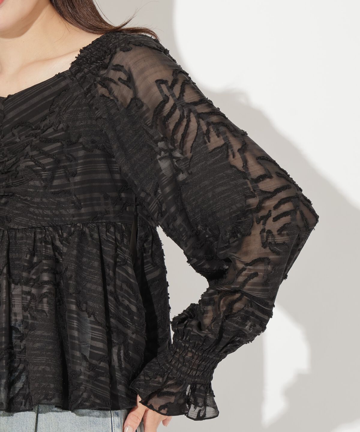 アンドクチュール「オパールシアーブラウス」|シャツ・ブラウス|