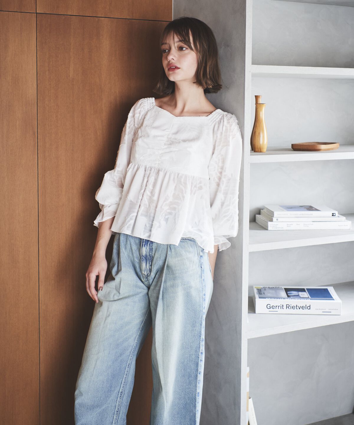 アンドクチュール「オパールシアーブラウス」|シャツ・ブラウス|