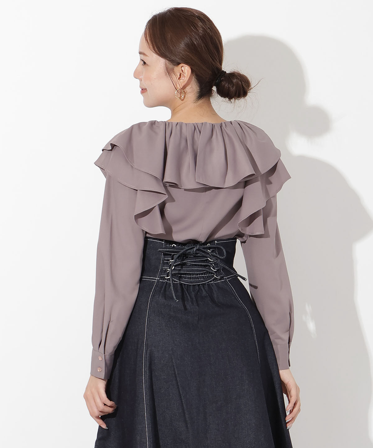 アンドクチュール「フリルケープブラウス」|シャツ・ブラウス|