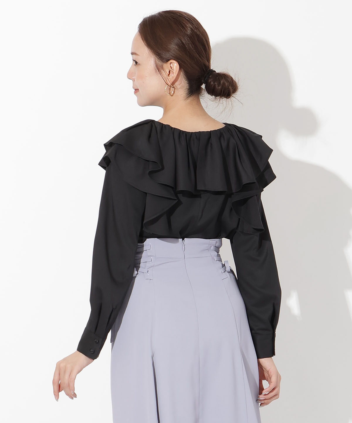 アンドクチュール「フリルケープブラウス」|シャツ・ブラウス|