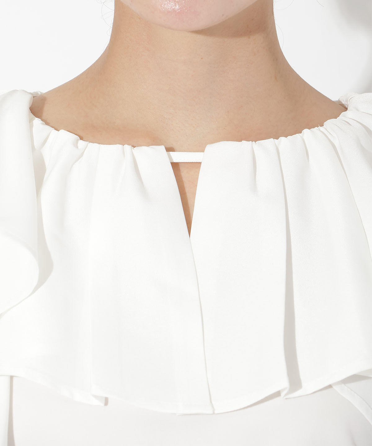 アンドクチュール「フリルケープブラウス」|シャツ・ブラウス|