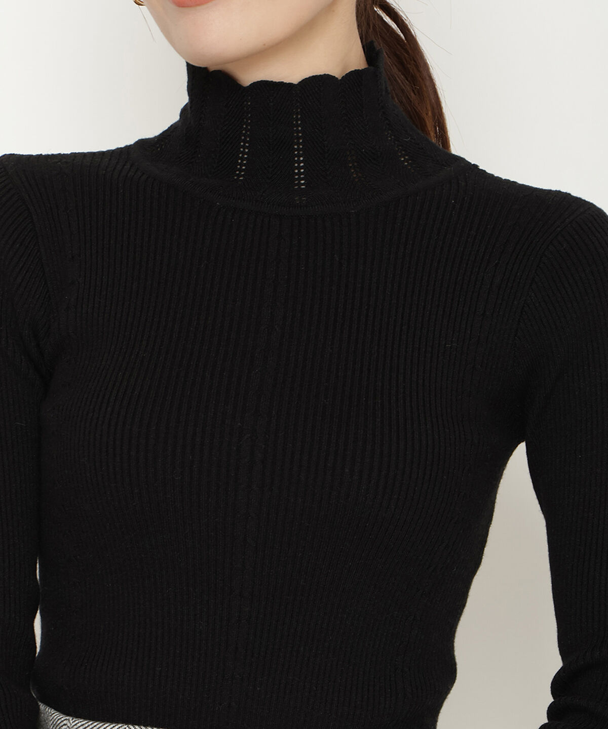 アンドクチュール「スカラハイネックニットプルオーバー」|ニット・セーター|