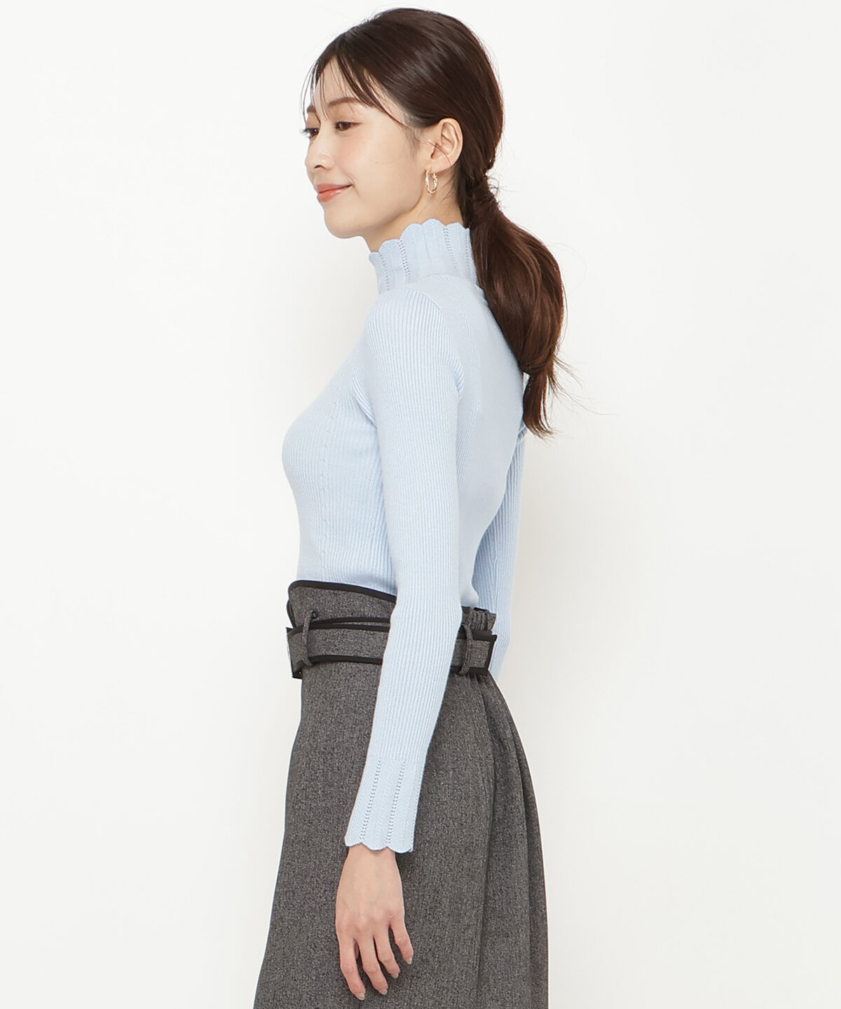 アンドクチュール「スカラハイネックニットプルオーバー」|ニット・セーター|