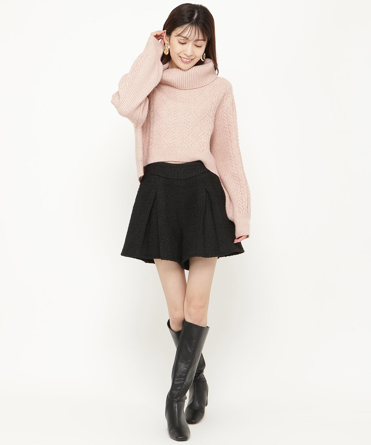 アンドクチュール「ツイードショートパンツ」|キュロット|