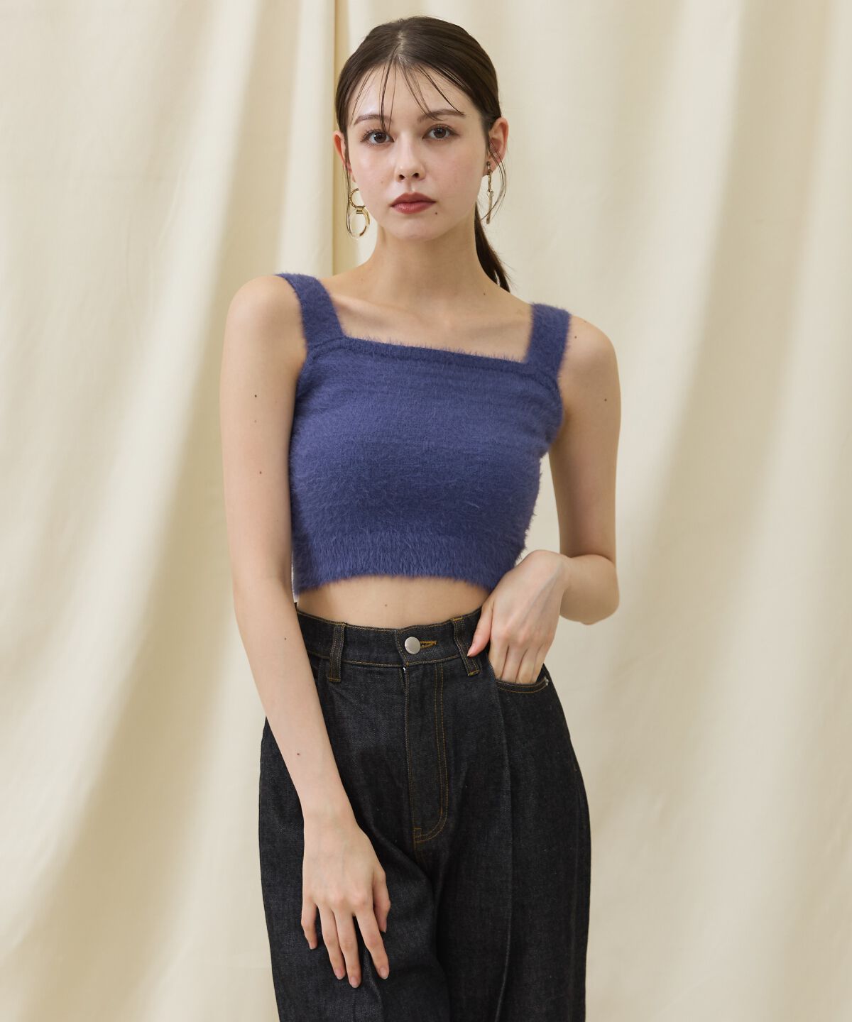 アンドクチュール「シャギーボレロアンサンブルニット」|カーディガン|