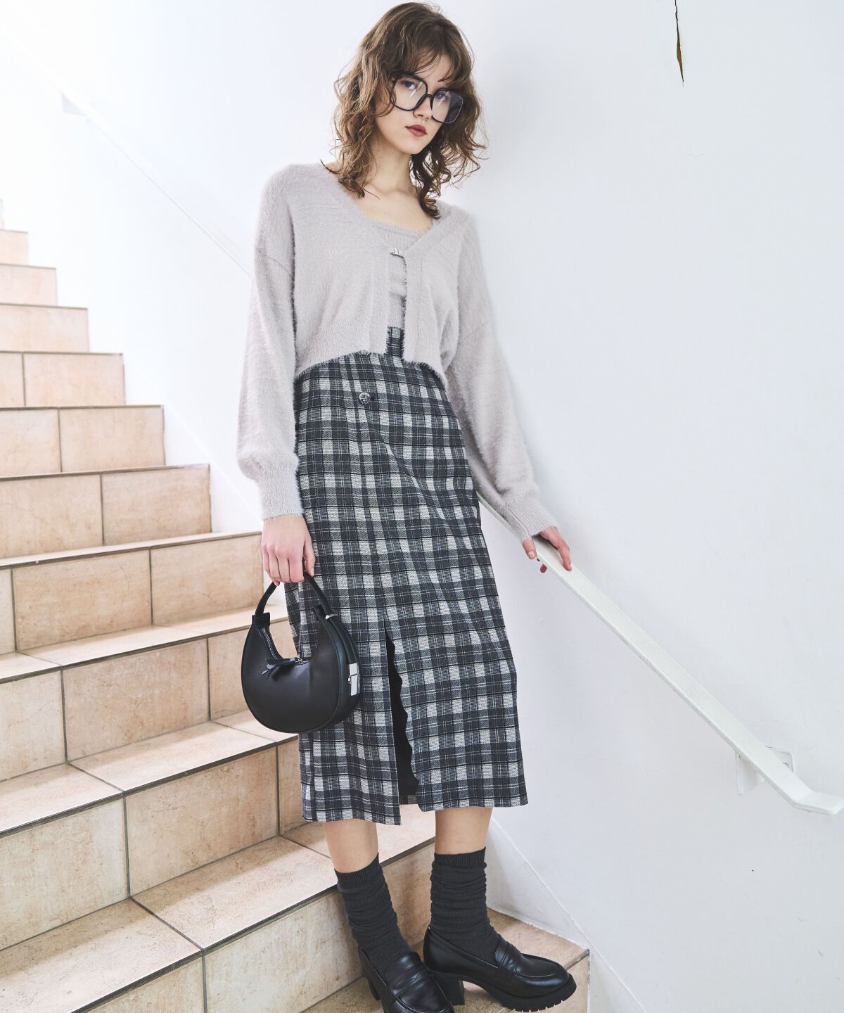 アンドクチュール「シャギーボレロアンサンブルニット」|カーディガン|