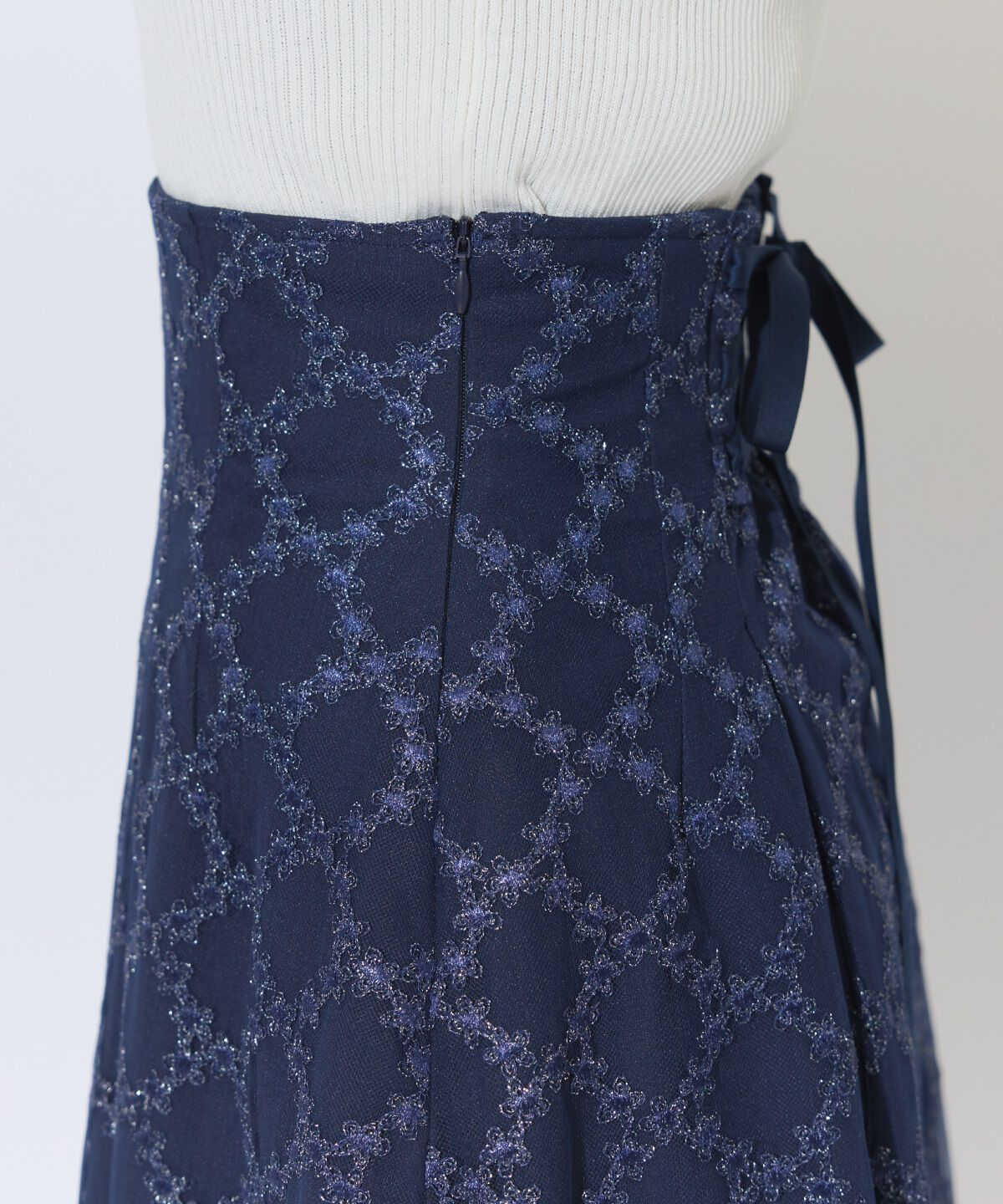 アンドクチュール「ダイヤチュールタックフレアスカート」|フレア|