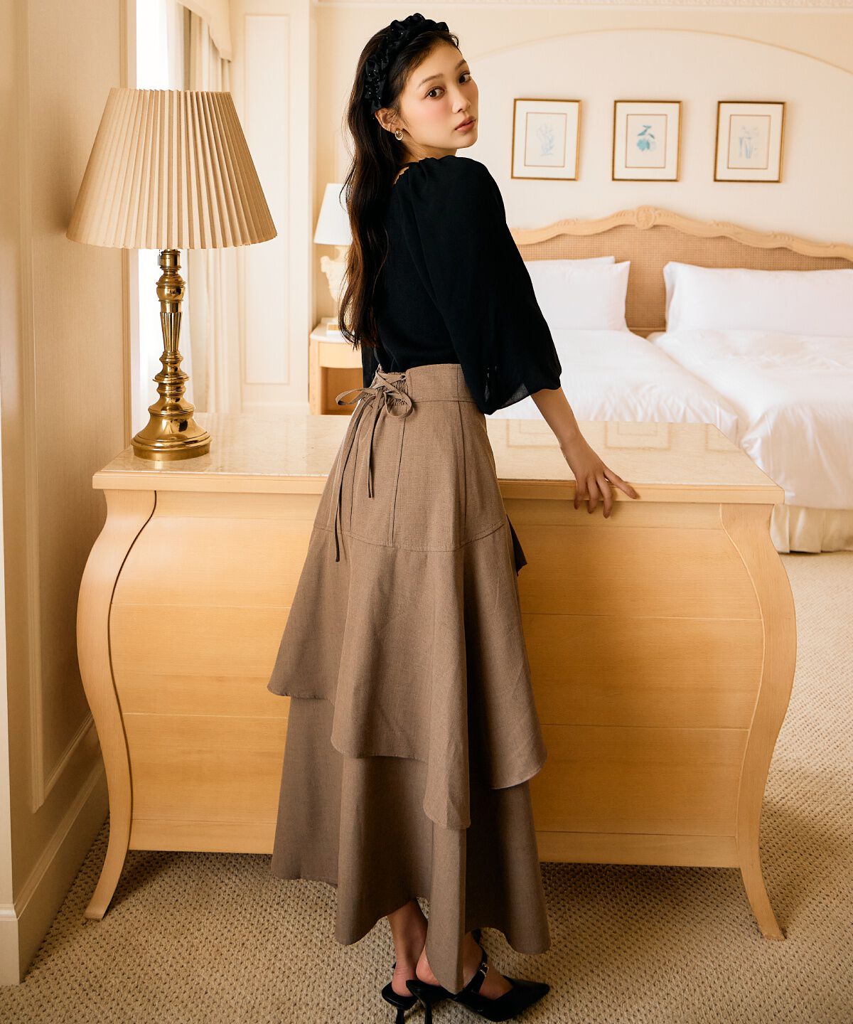 アンドクチュール「インナーミニティアードスカート」|フレア|