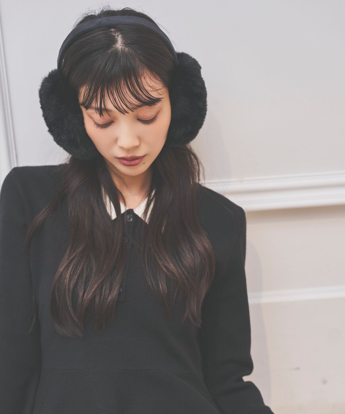 アンドクチュール「バイカラーポロニットフレアミニワンピース」|ワンピース|