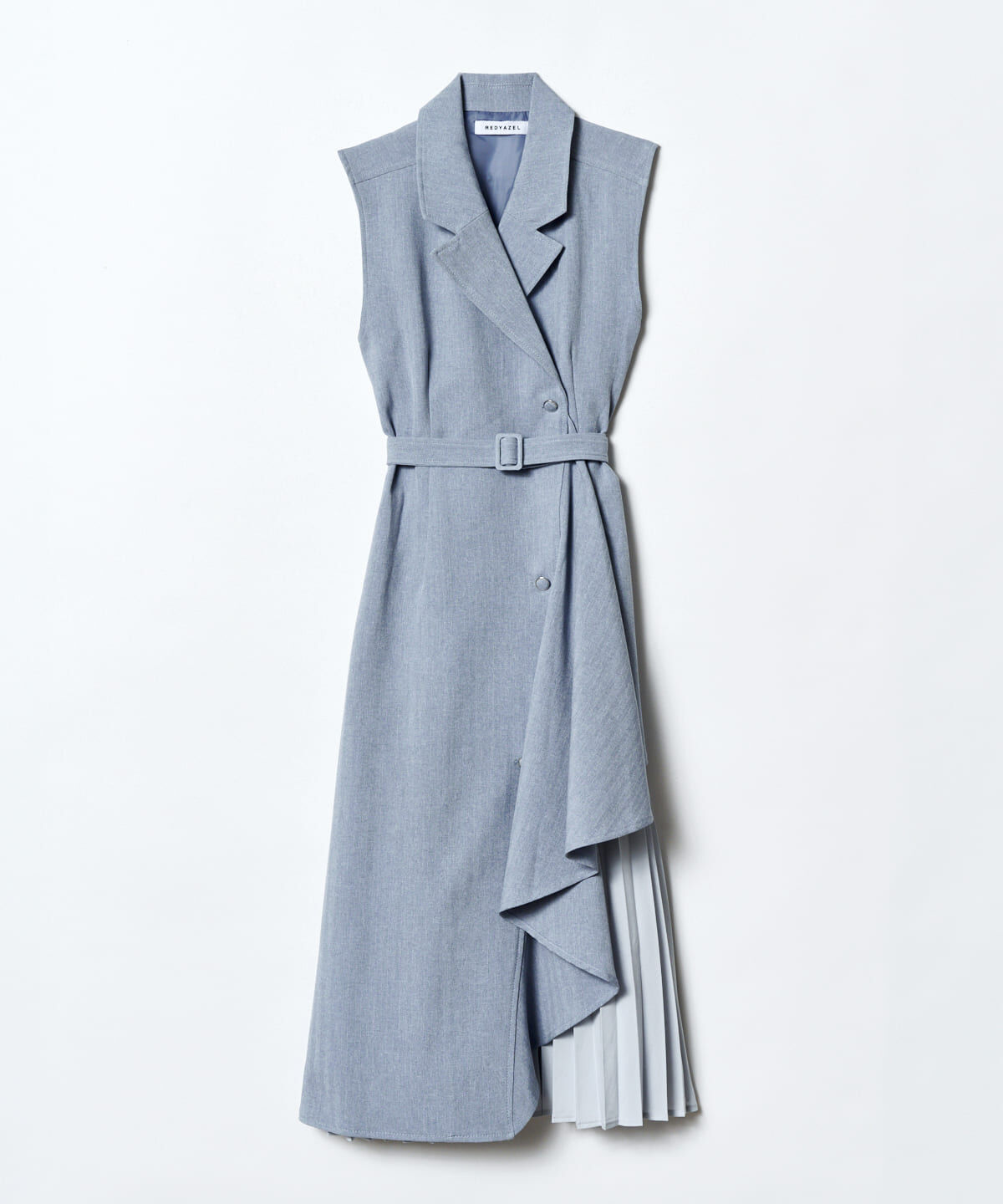 REDYAZEL「ノースリーブサイドプリーツワンピース」|ワンピース|