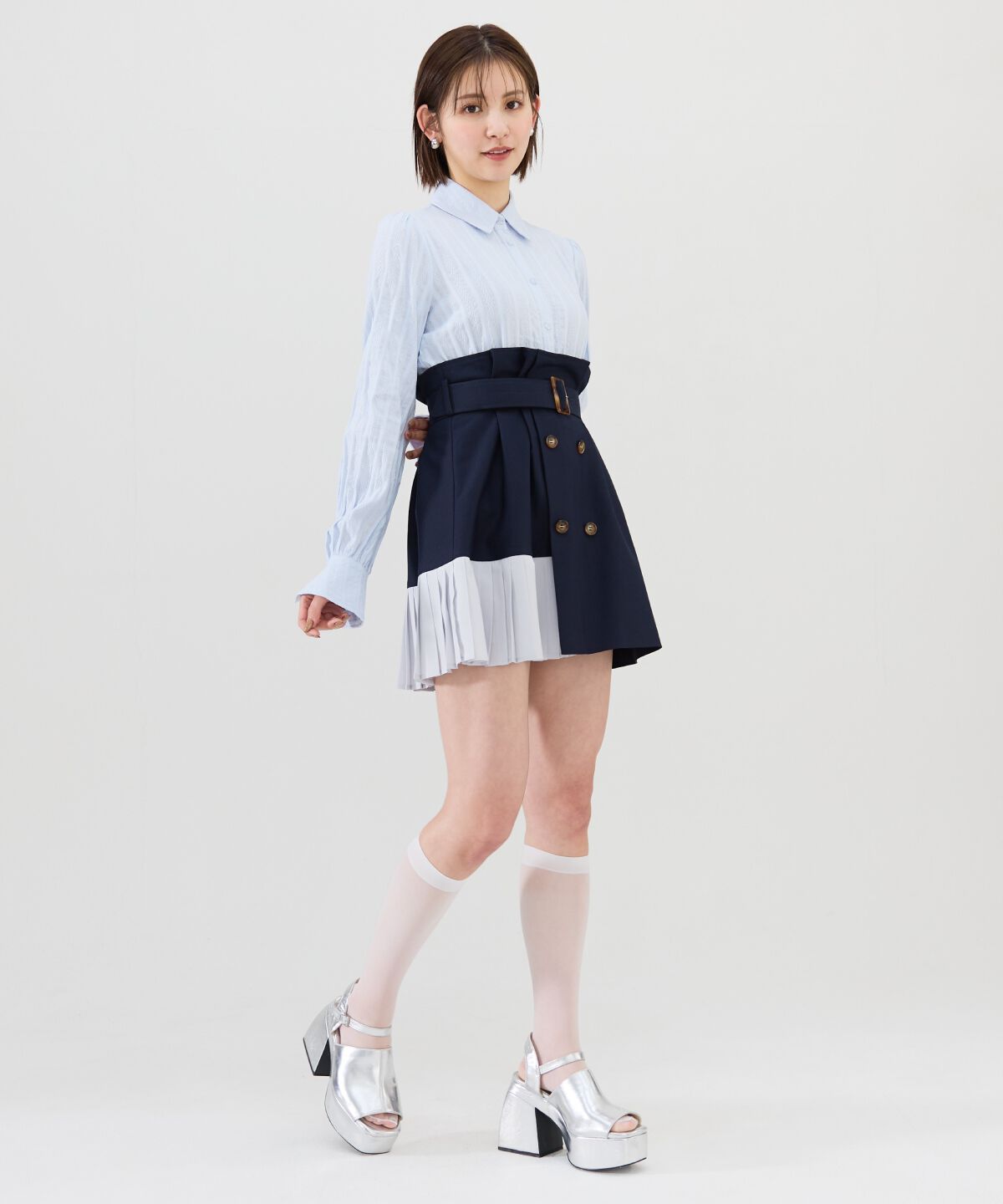 REDYAZEL「フレアペプラムシャツ」|シャツ・ブラウス|