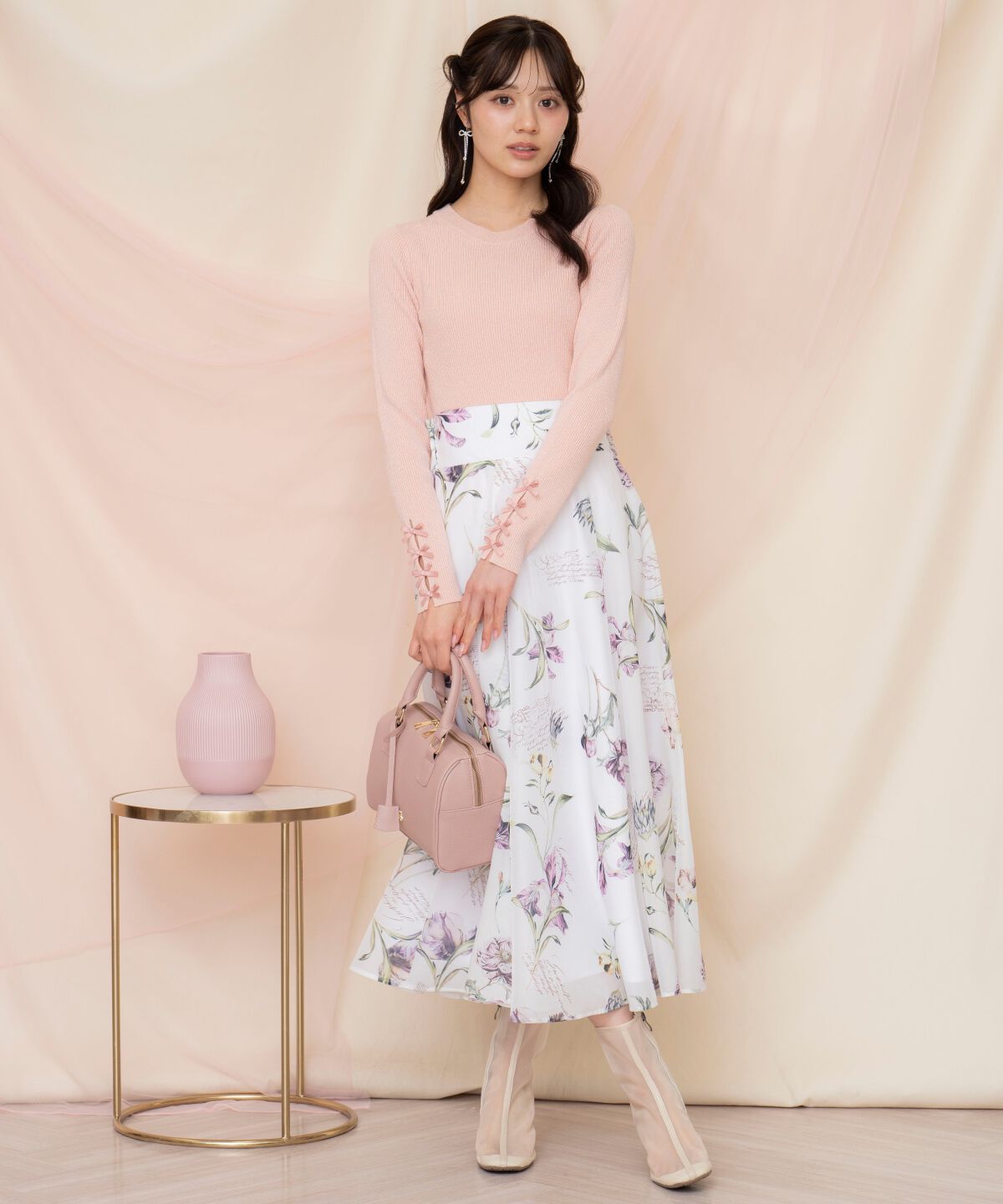 WILLSELECTION「袖リボンボトルネックニット」|ニット・セーター|