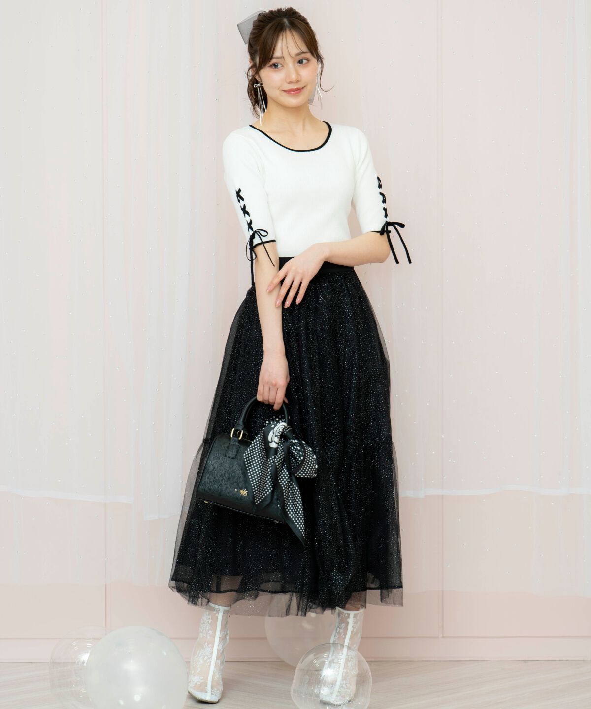 WILLSELECTION「ラメチュールティアードスカート」|フレア|