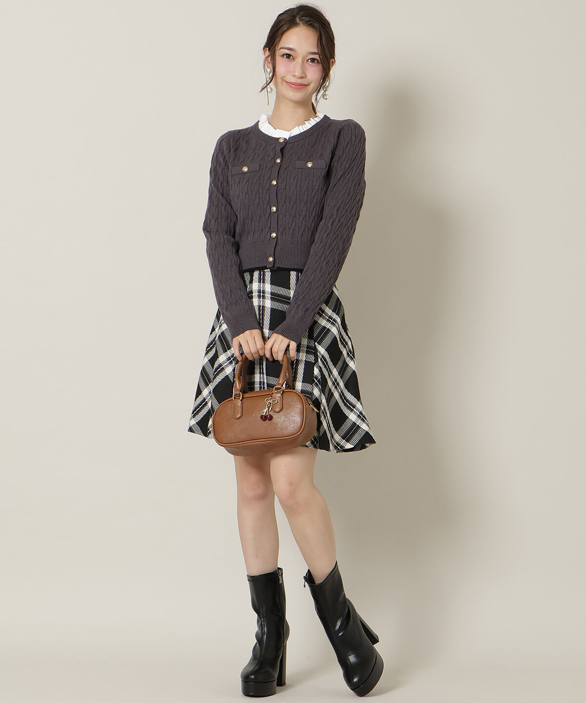 WILLSELECTION「フリルレイヤードケーブルニット」|ニット・セーター|