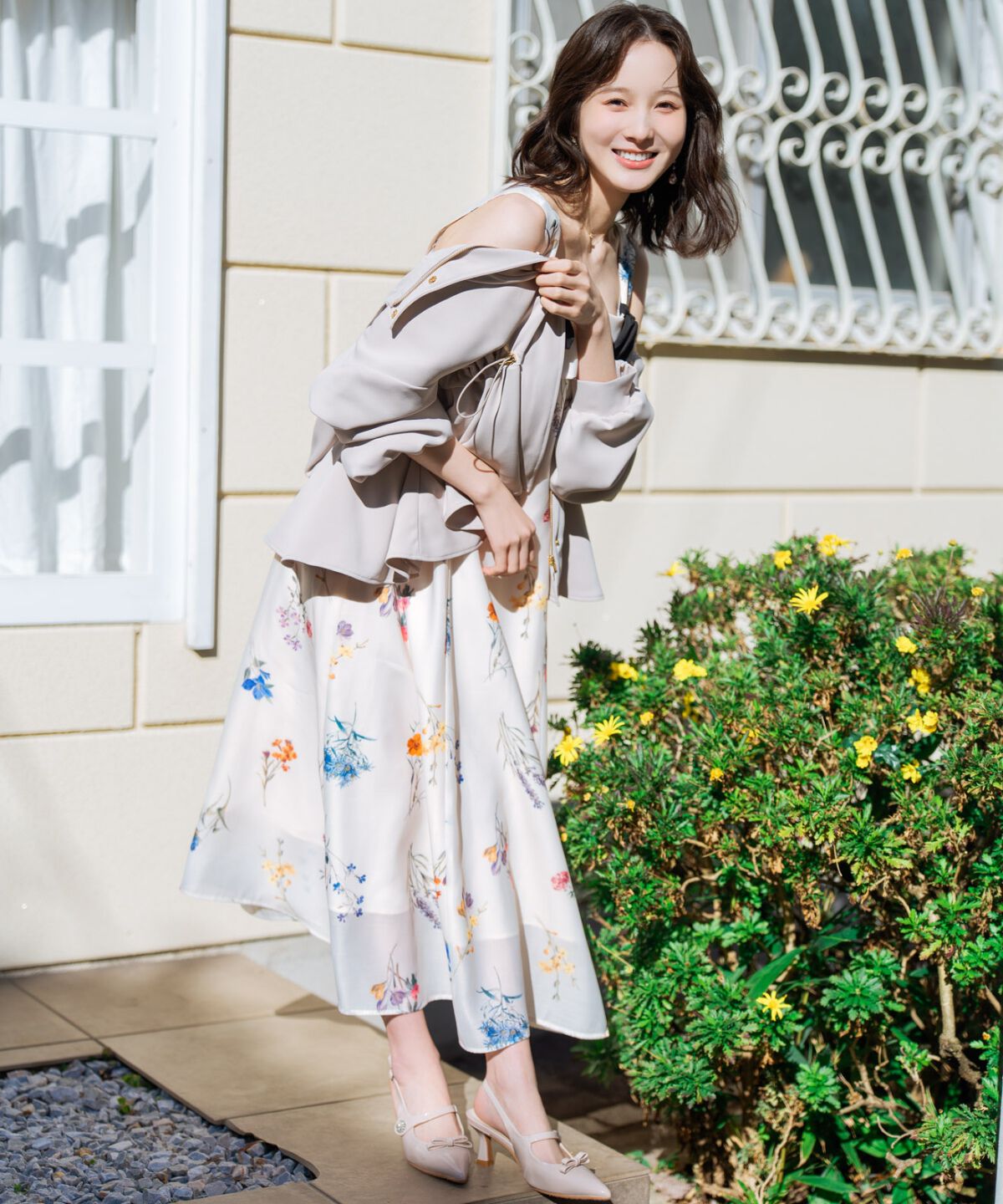 WILLSELECTION「ボタニカルフラワーシアーワンピース」|ワンピース|