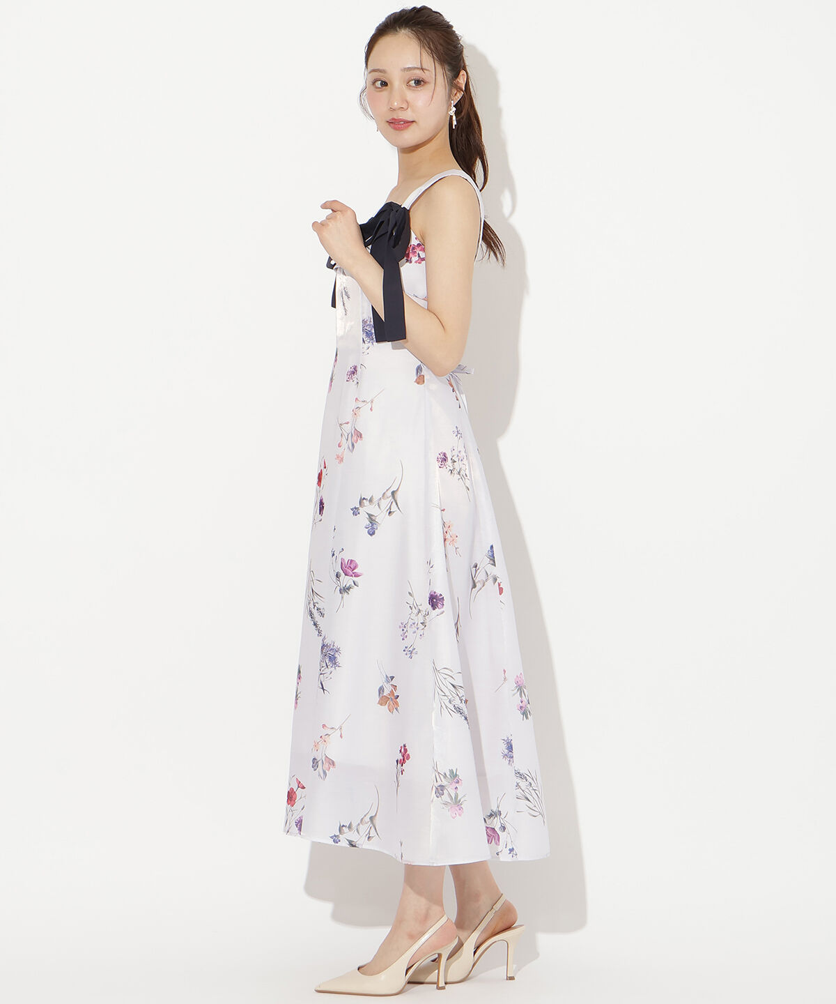 WILLSELECTION「ボタニカルフラワーシアーワンピース」|ワンピース|