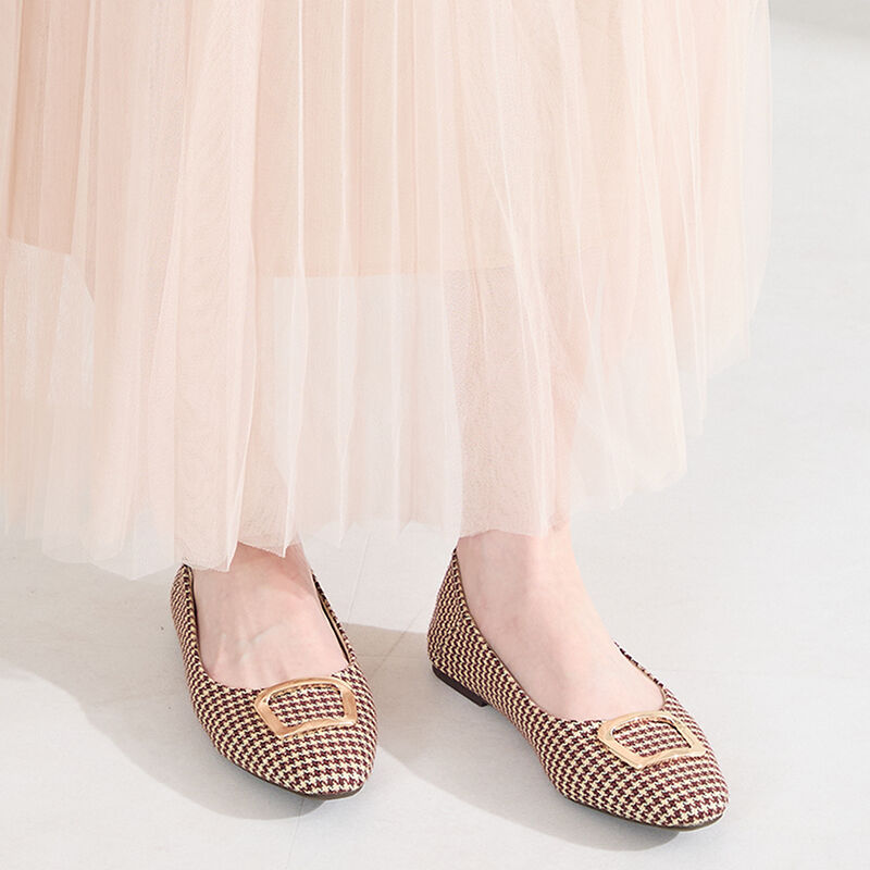 WA Oriental TRaffic「●2026春夏新作●ゴールドモチーフフラットパンプス/62109」|パンプス|BROWN