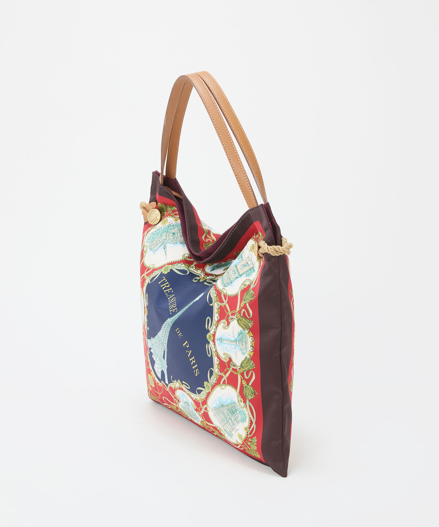 TOPKAPI BREATH「【TREASURE TOPKAPI】マイルドサテン スカーフ柄 トートバッグ」|トートバッグ|