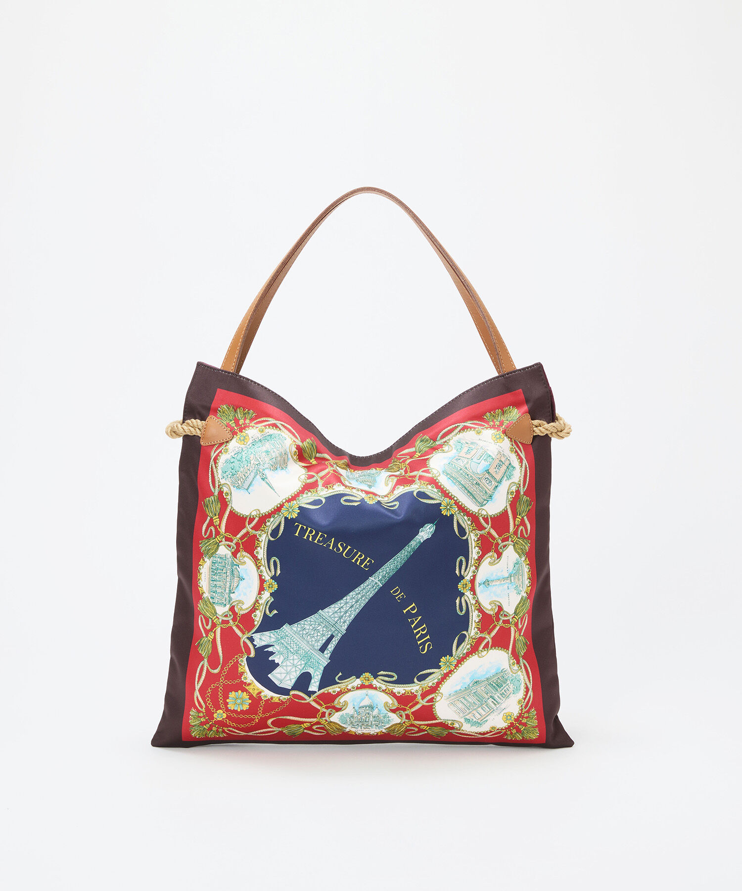 TOPKAPI BREATH「【TREASURE TOPKAPI】マイルドサテン スカーフ柄 トートバッグ」|トートバッグ|