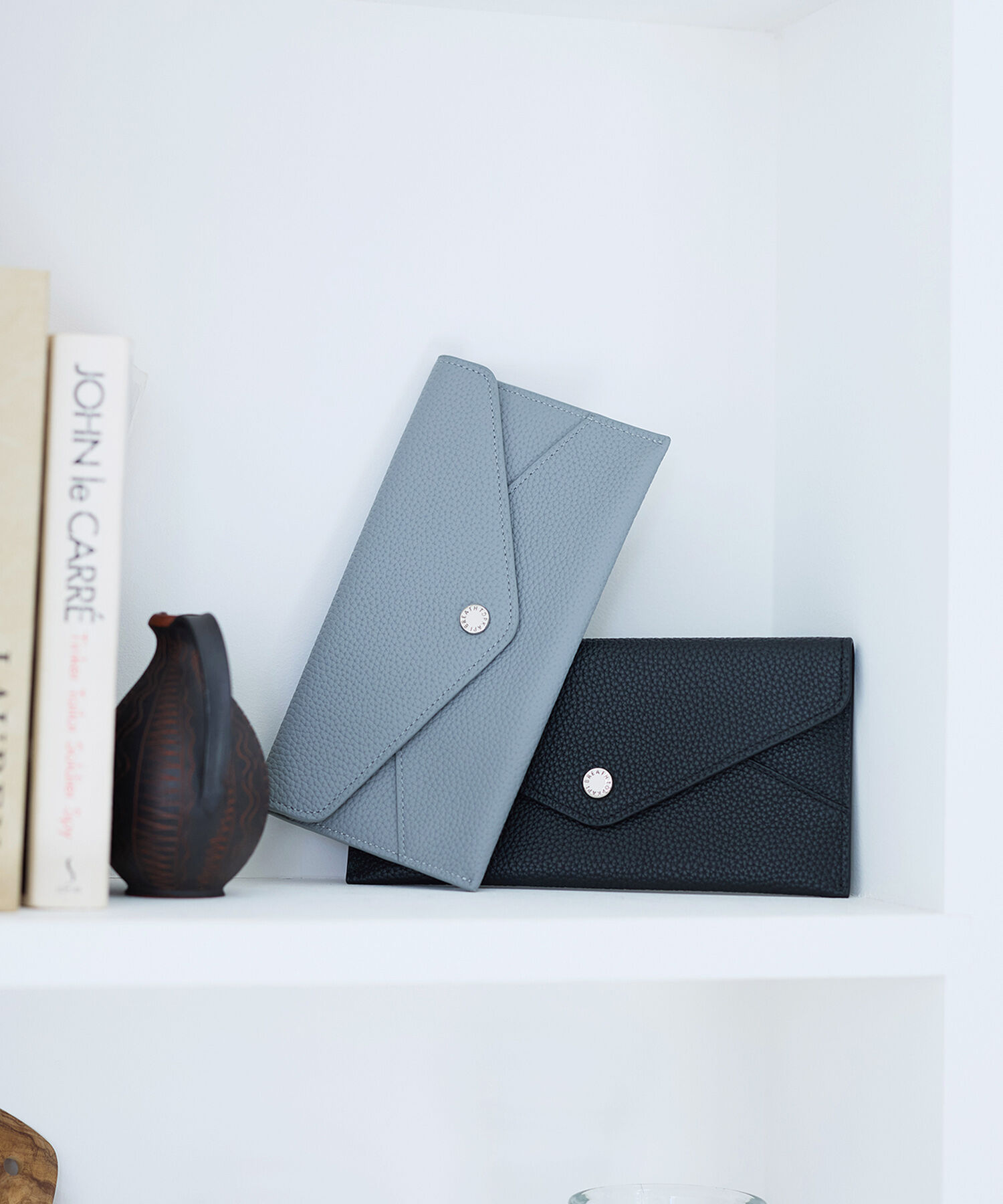 TOPKAPI BREATH「【Breath TOPKAPI】DUAL デュアル シュリンクレザー バイカラー 長財布　薄型 / 軽量」|財布|ブルーグレー