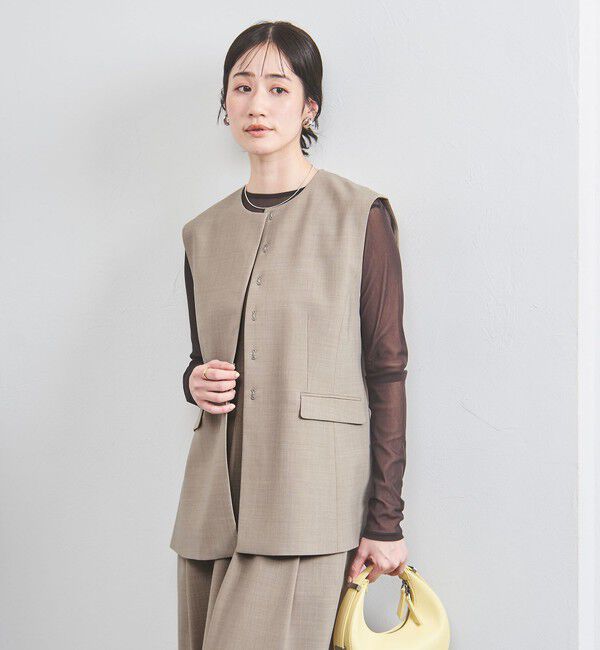 UNITED ARROWS「ノーカラー ベスト」|ベスト・ジレ|