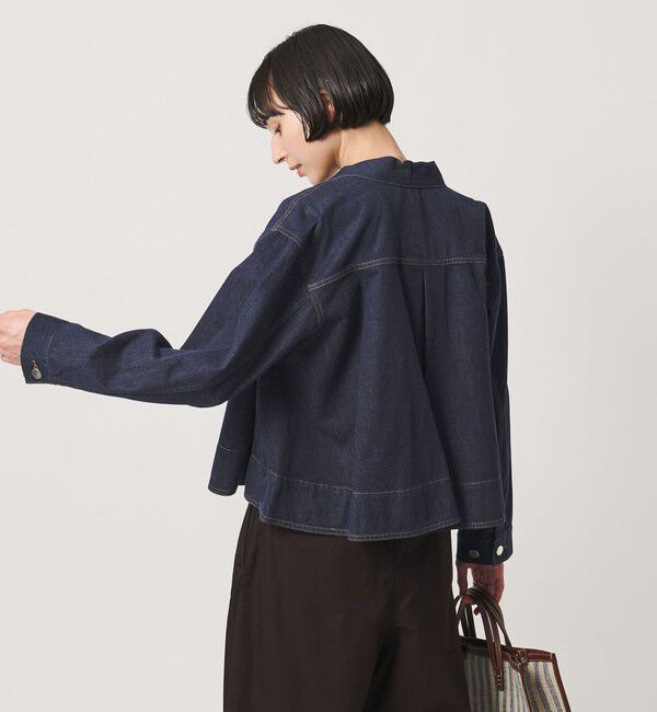 UNITED ARROWS「ステッチ フレア デニムジャケット」|デニムジャケット|