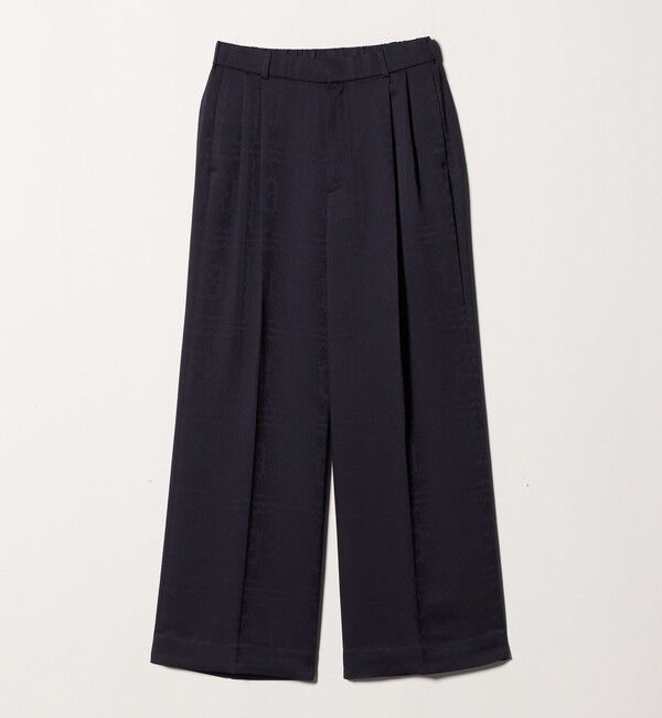 UNITED ARROWS「バンダナ 2タック ワイドパンツ ‐ウォッシャブル‐」|チノ|NAVY