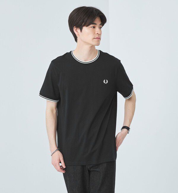 UNITED ARROWS green label relaxing「＜FRED PERRY＞ツインティップ Tシャツ」|Tシャツ・カットソー|BLACK