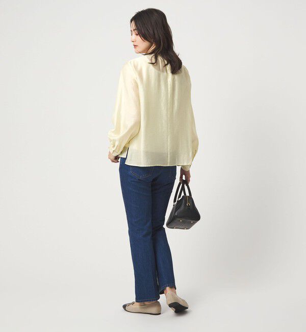 UNITED ARROWS green label relaxing「フェイクパール スタンドネック ブラウス」|シャツ・ブラウス|