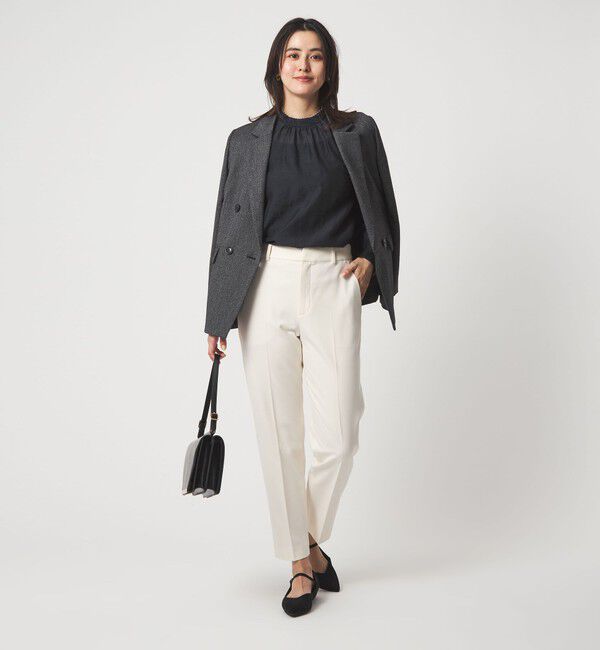 UNITED ARROWS green label relaxing「フェイクパール スタンドネック ブラウス」|シャツ・ブラウス|