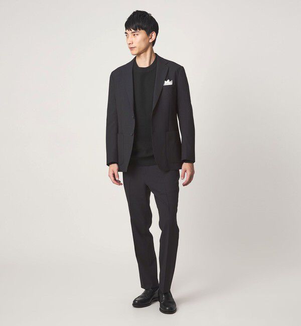 UNITED ARROWS green label relaxing「A+ ポリエステル シャークスキン スタンダード イージー セットアップ パンツ スラックス -ウォッシャブル」|スラックス|