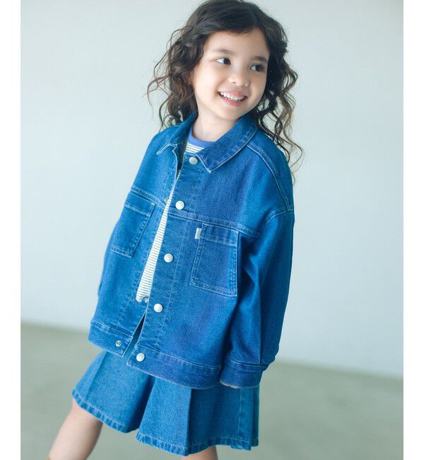 UNITED ARROWS green label relaxing「デニム ブルゾン / キッズ  ストレッチ 100cm-160cm」|その他|COBALT