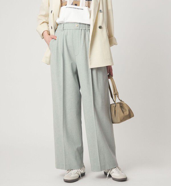 UNITED ARROWS green label relaxing「【結論シリーズ】ニーハイワイドパンツ［size SHORT/TALLあり］」|その他|LT.BLUE