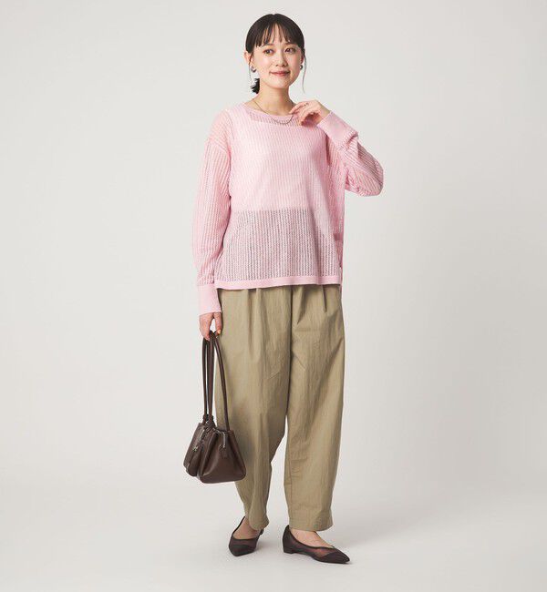 UNITED ARROWS green label relaxing「フレンチリネン メッシュ プルオーバー ニット」|ニット・セーター|