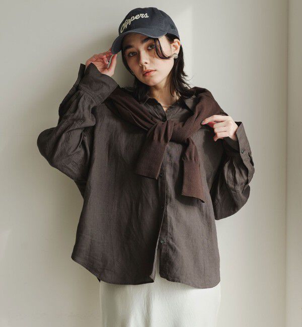 UNITED ARROWS green label relaxing「【結論シリーズ】リネンバランスシャツ［size SHORTあり］」|シャツ・ブラウス|