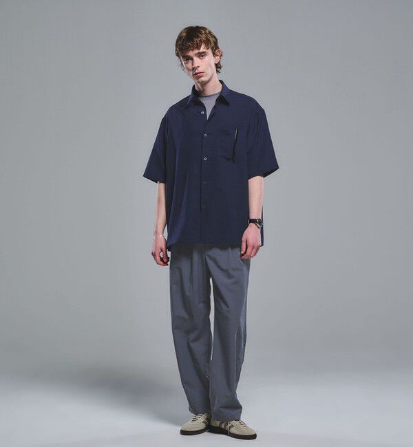 UNITED ARROWS green label relaxing「ナイロンオックス 1プリーツ W3 ワイドパンツ -撥水-」|その他|