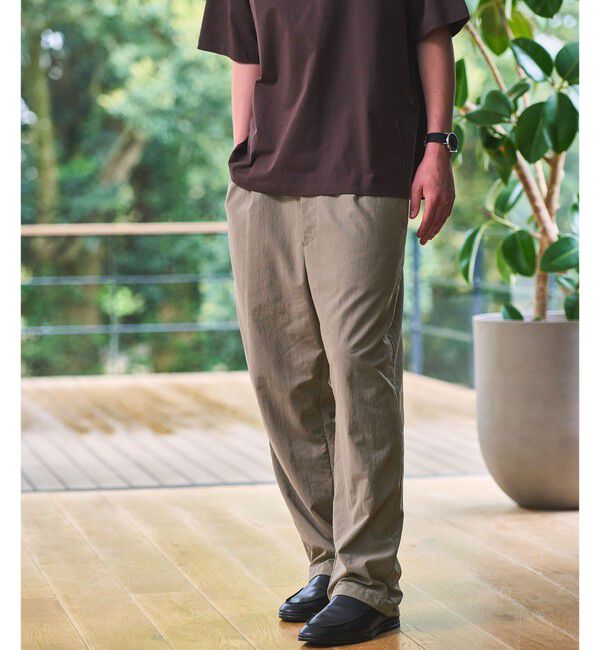UNITED ARROWS green label relaxing「ナイロンオックス 1プリーツ W3 ワイドパンツ -撥水-」|その他|