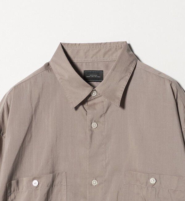 UNITED ARROWS green label relaxing「レーヨンナイロン ワッシャー ダブルパッチポケット レギュラーカラー シャツ」|シャツ・ブラウス|