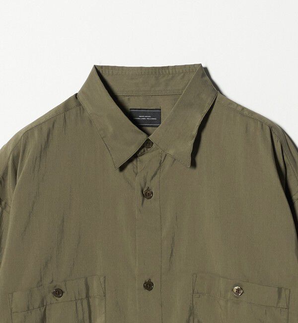 UNITED ARROWS green label relaxing「レーヨンナイロン ワッシャー ダブルパッチポケット レギュラーカラー シャツ」|シャツ・ブラウス|