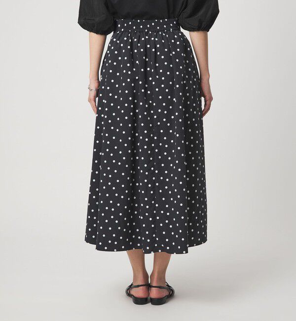 UNITED ARROWS green label relaxing「タック フレア スカート 2 ドット」|フレア|