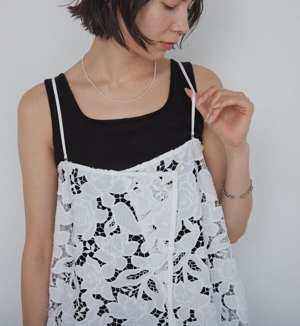 UNITED ARROWS green label relaxing「デコルテタンクトップ / カップインナー」|タンクトップ|BLACK