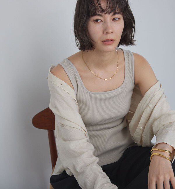 UNITED ARROWS green label relaxing「デコルテタンクトップ / カップインナー」|タンクトップ|