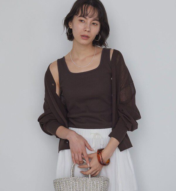 UNITED ARROWS green label relaxing「デコルテタンクトップ / カップインナー」|タンクトップ|