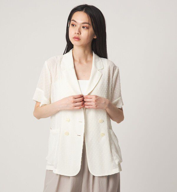 EMMEL REFINES「＜EMMEL REFINES＞EM カットGGT シアー ジャケット」|テーラードジャケット|