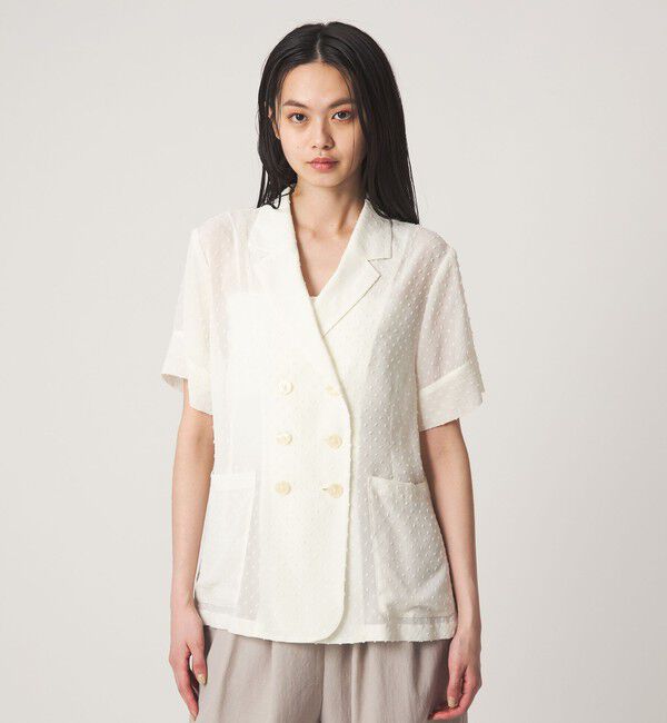 EMMEL REFINES「＜EMMEL REFINES＞EM カットGGT シアー ジャケット」|テーラードジャケット|