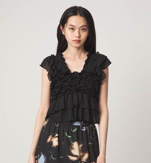 EMMEL REFINES「＜EMMEL REFINES＞EM フリルカット ビスチェ」|Tシャツ・カットソー|