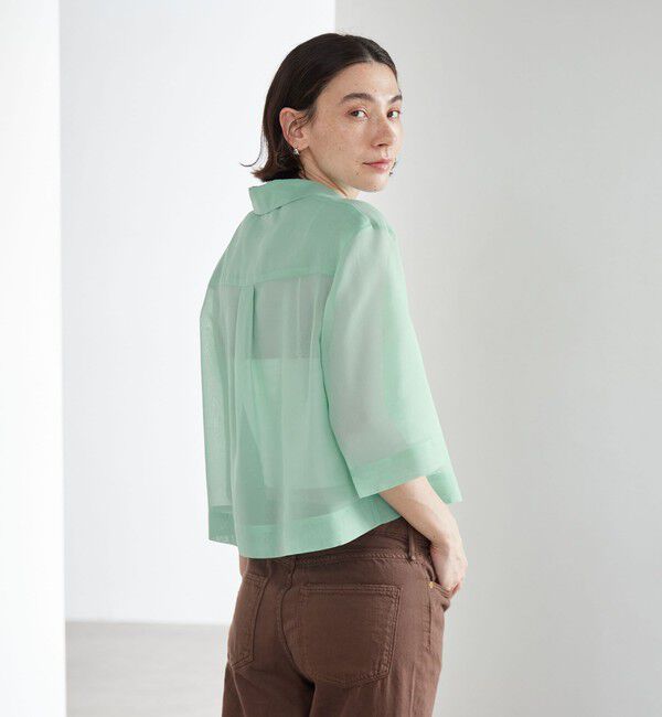 BEAUTY&YOUTH UNITED ARROWS「ポリエステル オーガンジー シャツ ウォッシャブル」|シャツ・ブラウス|