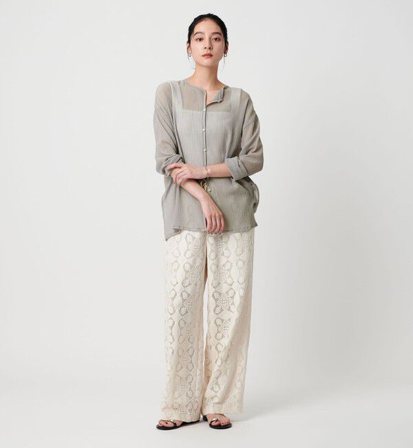 BEAUTY&YOUTH UNITED ARROWS「クレープ クルーネックカーディガン」|カーディガン|